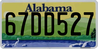 AL license plate 67DD527