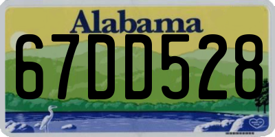 AL license plate 67DD528