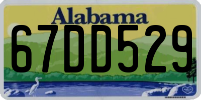 AL license plate 67DD529