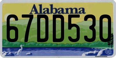 AL license plate 67DD530