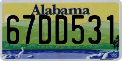 AL license plate 67DD531
