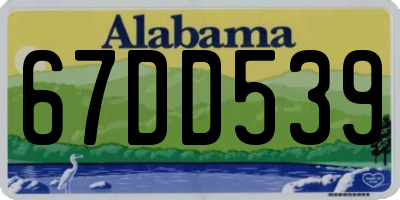 AL license plate 67DD539