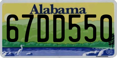 AL license plate 67DD550