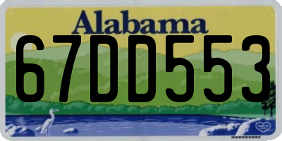 AL license plate 67DD553