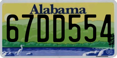 AL license plate 67DD554