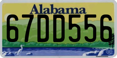 AL license plate 67DD556