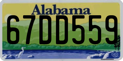 AL license plate 67DD559
