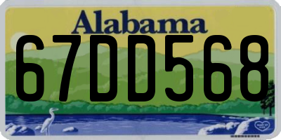 AL license plate 67DD568