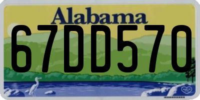 AL license plate 67DD570