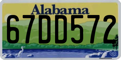 AL license plate 67DD572