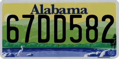 AL license plate 67DD582