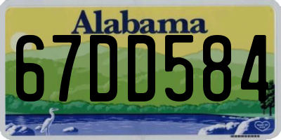 AL license plate 67DD584