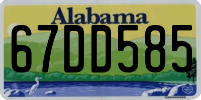 AL license plate 67DD585