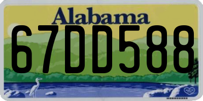 AL license plate 67DD588