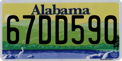 AL license plate 67DD590