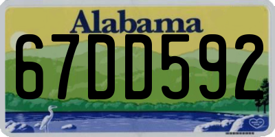 AL license plate 67DD592