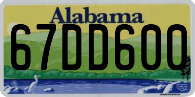 AL license plate 67DD600