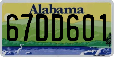 AL license plate 67DD601