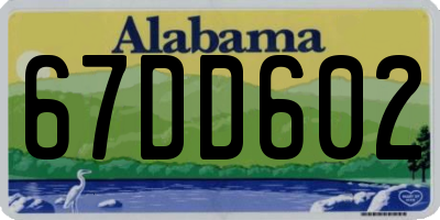 AL license plate 67DD602
