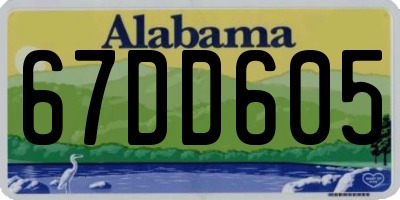 AL license plate 67DD605