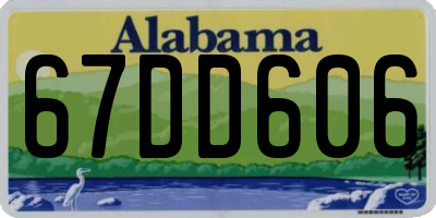 AL license plate 67DD606