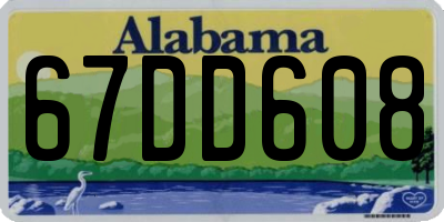 AL license plate 67DD608
