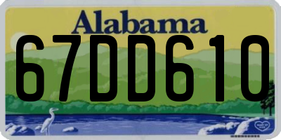 AL license plate 67DD610