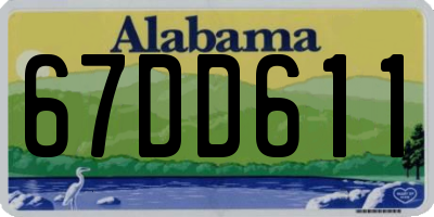 AL license plate 67DD611