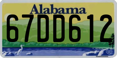 AL license plate 67DD612
