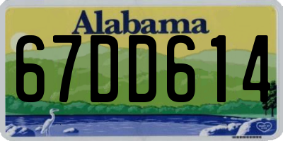 AL license plate 67DD614