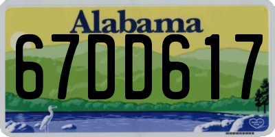 AL license plate 67DD617