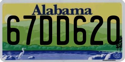 AL license plate 67DD620