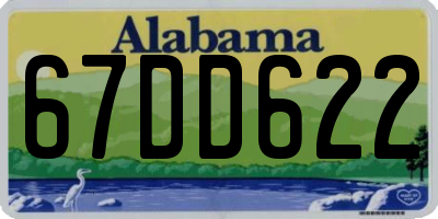 AL license plate 67DD622