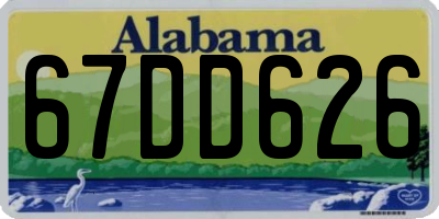 AL license plate 67DD626