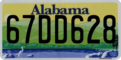 AL license plate 67DD628