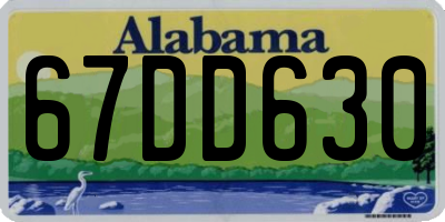 AL license plate 67DD630
