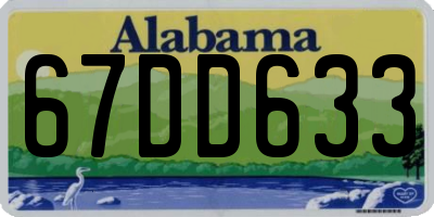 AL license plate 67DD633