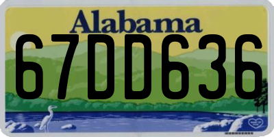 AL license plate 67DD636