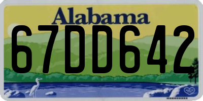 AL license plate 67DD642