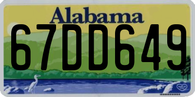 AL license plate 67DD649