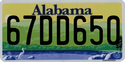 AL license plate 67DD650