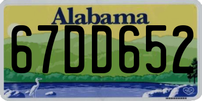 AL license plate 67DD652