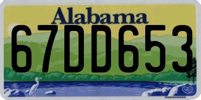 AL license plate 67DD653