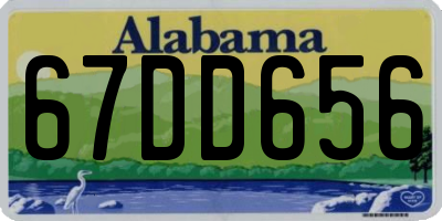 AL license plate 67DD656