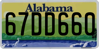 AL license plate 67DD660