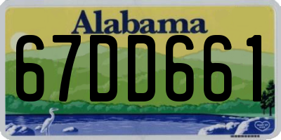AL license plate 67DD661