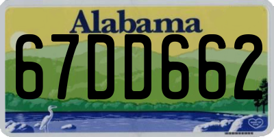 AL license plate 67DD662