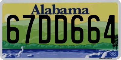AL license plate 67DD664