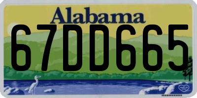 AL license plate 67DD665