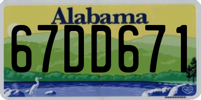 AL license plate 67DD671